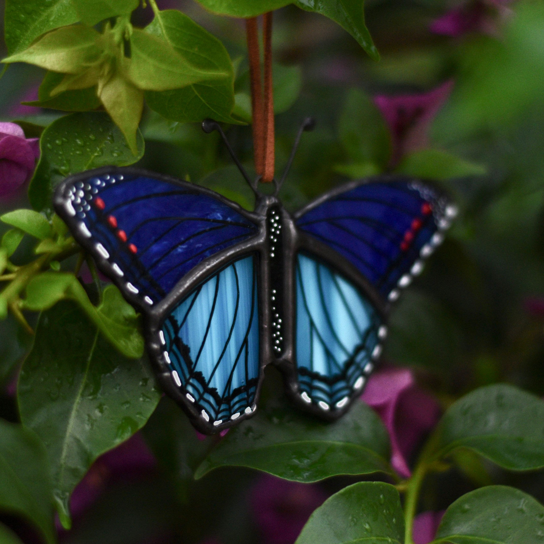 Stained Glass Butterfly Ornament