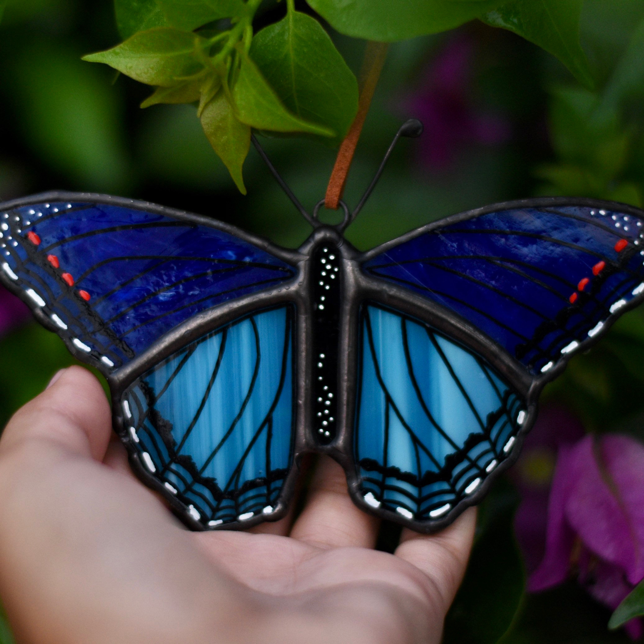 Stained Glass Butterfly Ornament