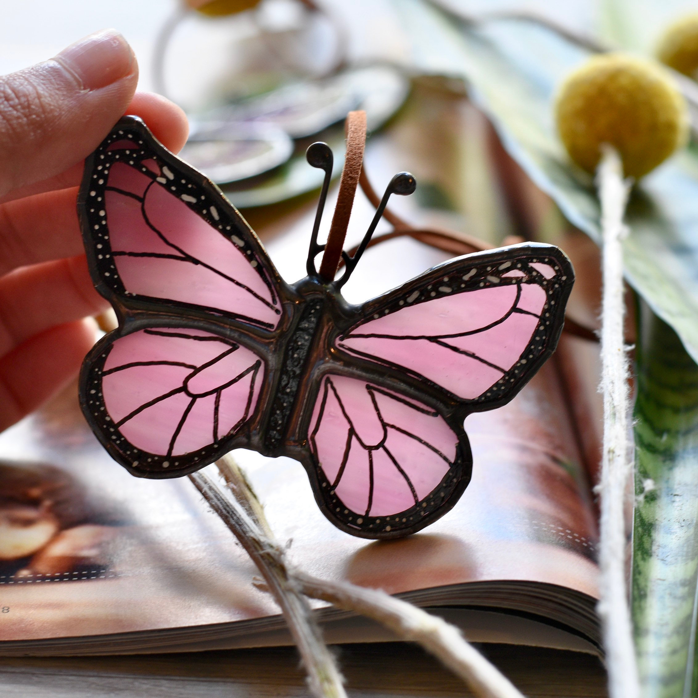 Stained Glass Butterfly Ornament