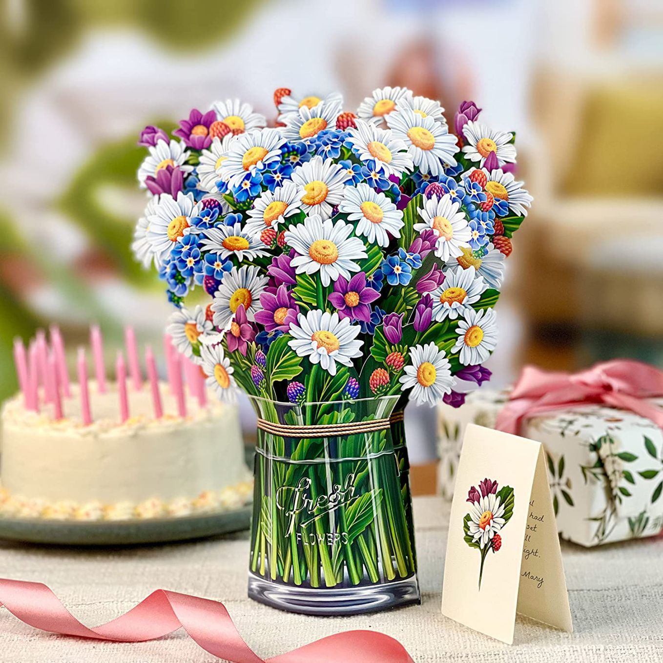 Pop Up Flower Bouquet Greeting Cardâ¨Holiday Giftâ¨