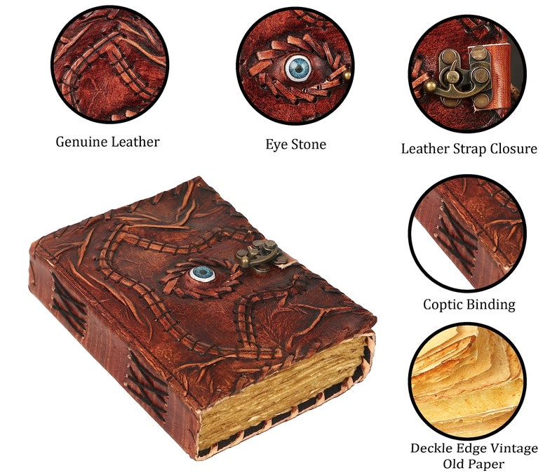 Hocus Pocus book of spells Leather Journal • Blank book