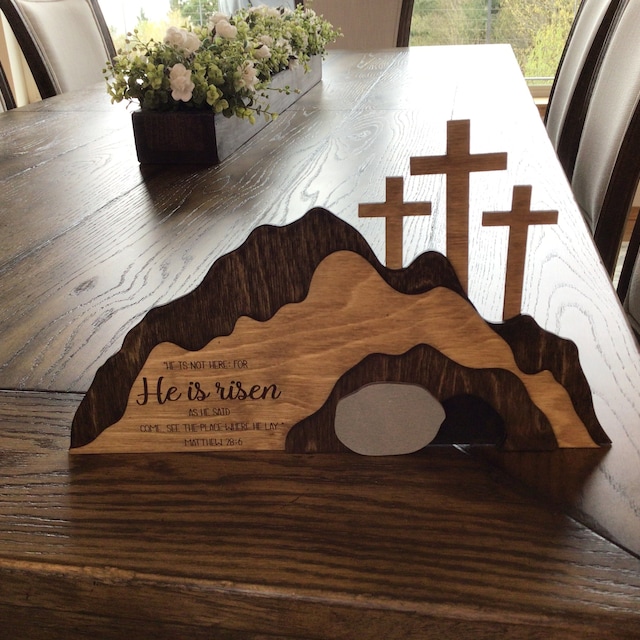 The empty tomb Easter Scene and Crossš„Easter Hot Saleš„