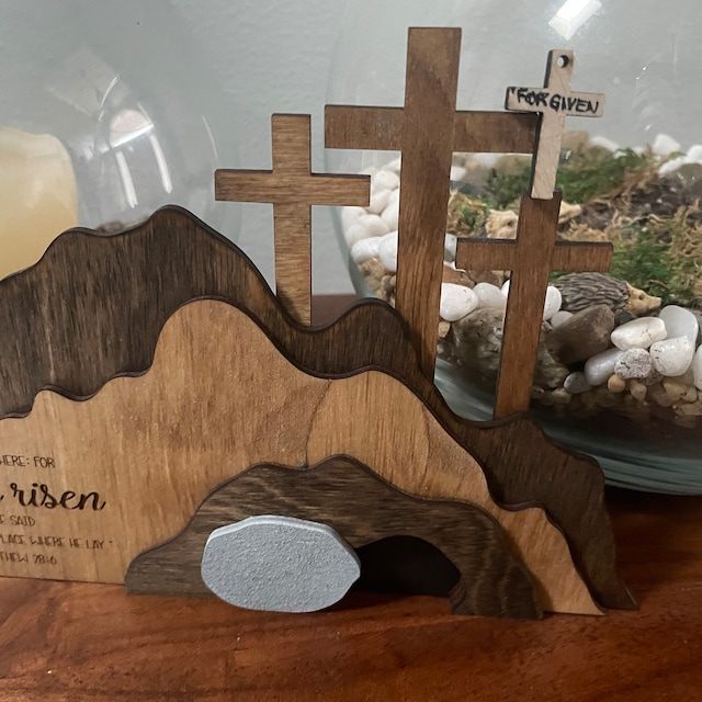 The empty tomb Easter Scene and Crossš„Easter Hot Saleš„