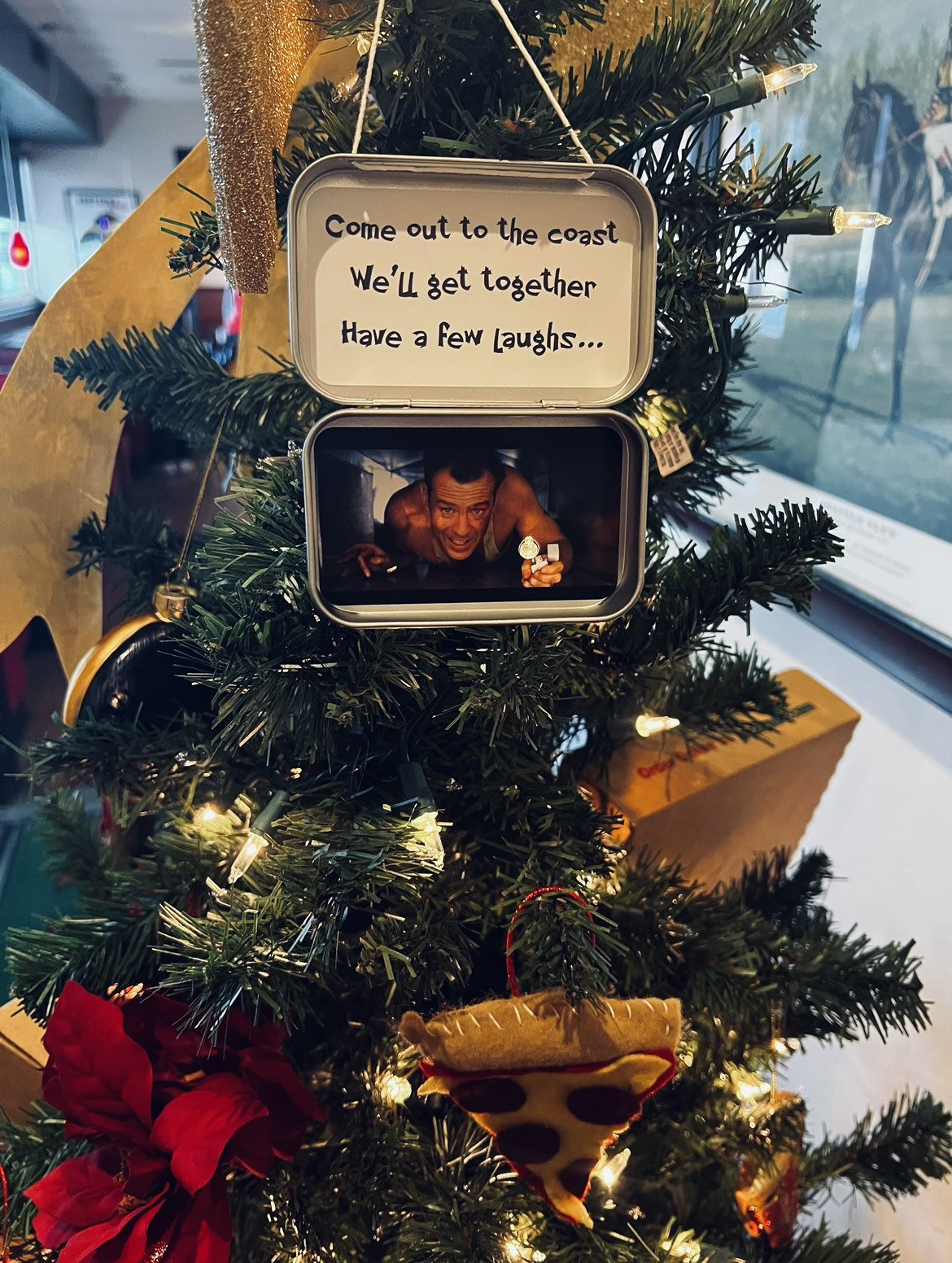 Die Hard Light up Ornament with hole for light John McClane