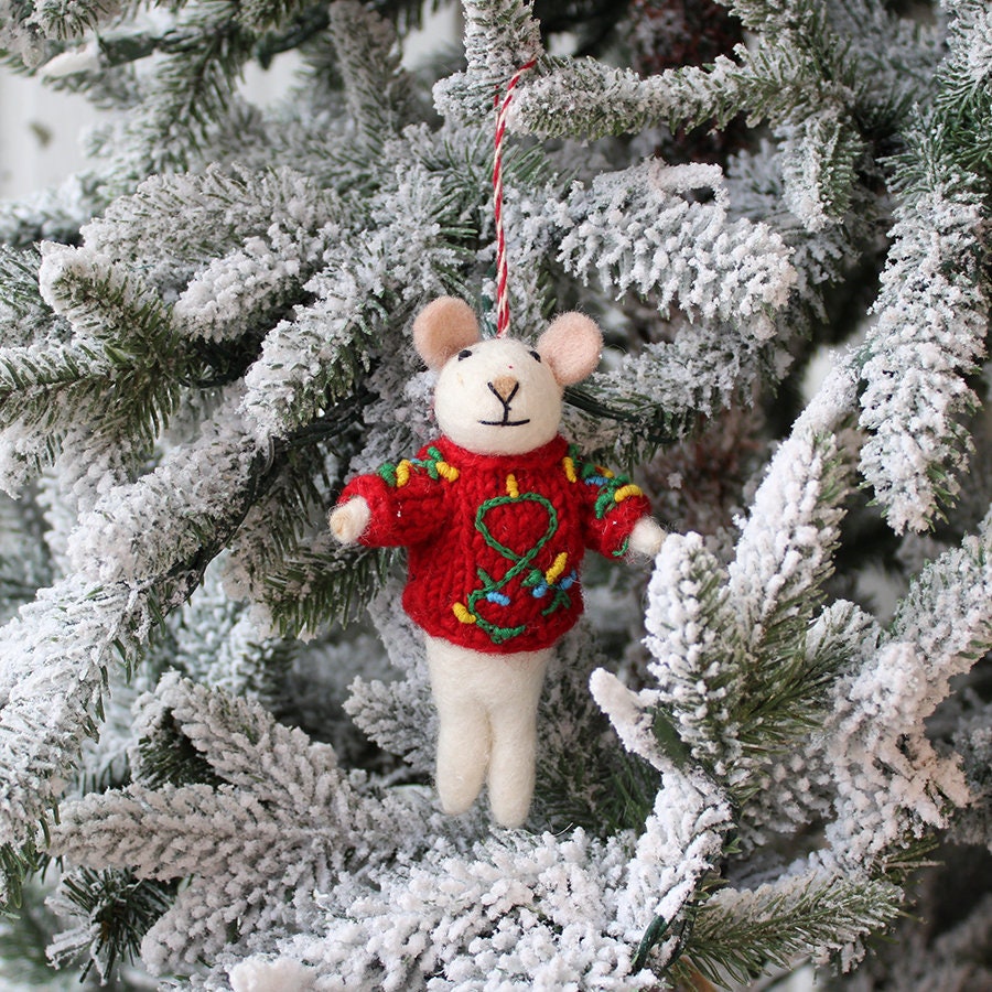 Ugly Sweater Mouse Ornaments
