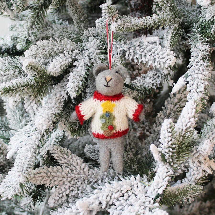 Ugly Sweater Mouse Ornaments