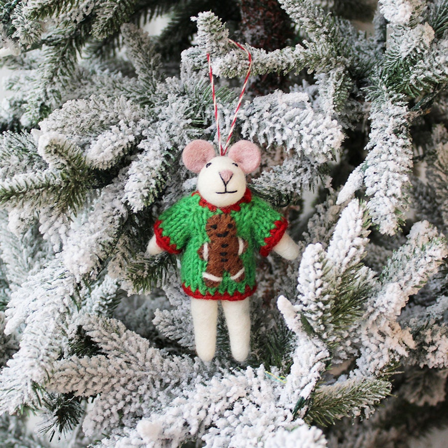 Ugly Sweater Mouse Ornaments