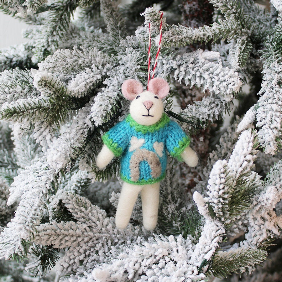 Ugly Sweater Mouse Ornaments