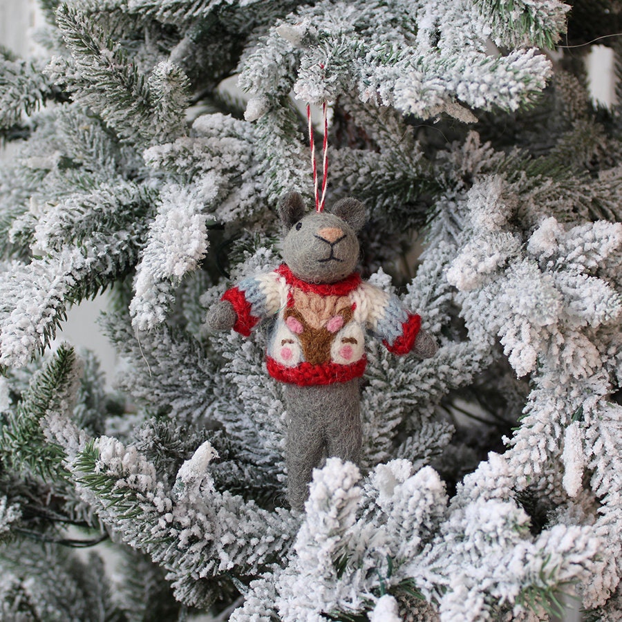 Ugly Sweater Mouse Ornaments