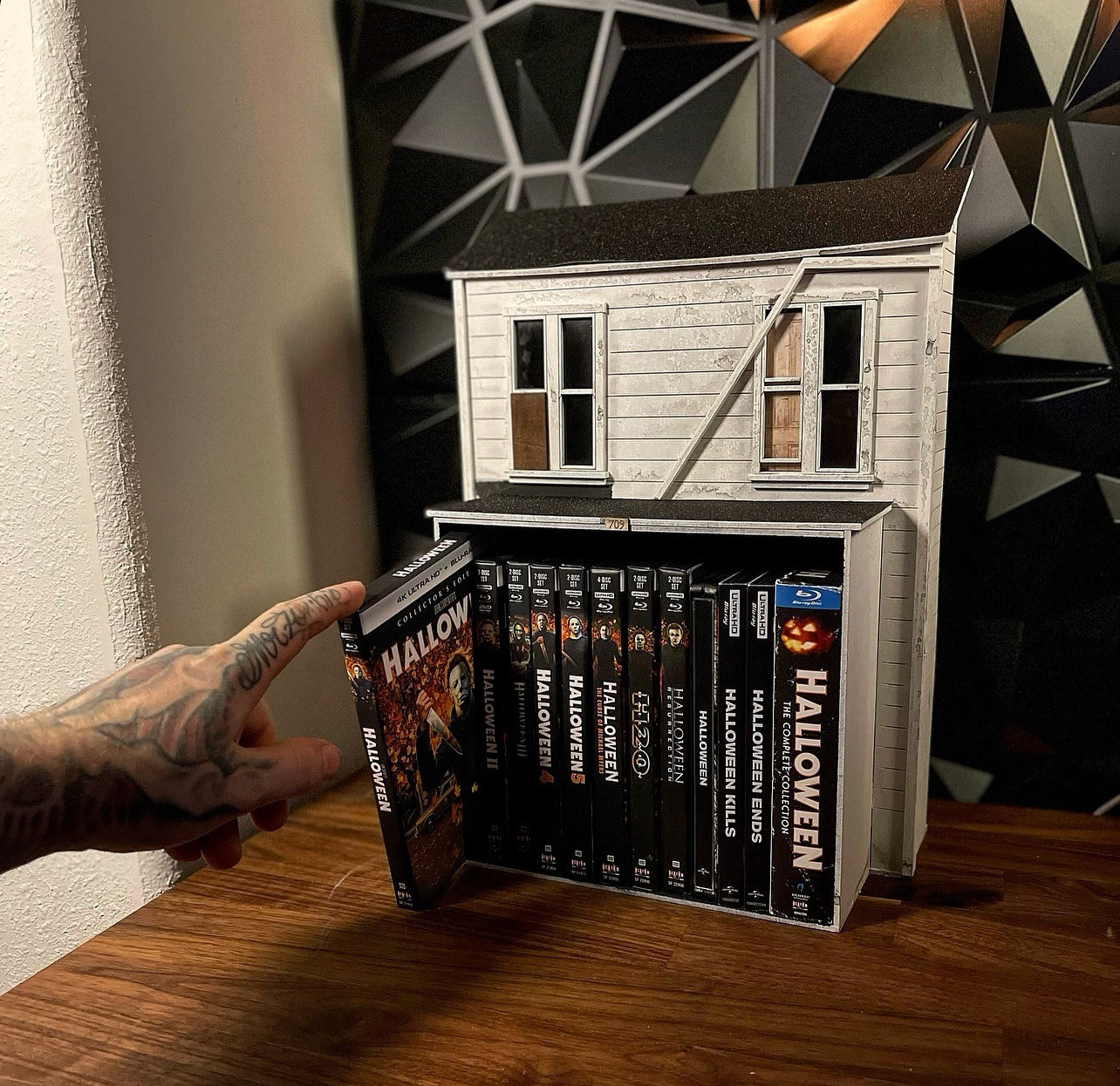 Halloween Media Storage Diorama House