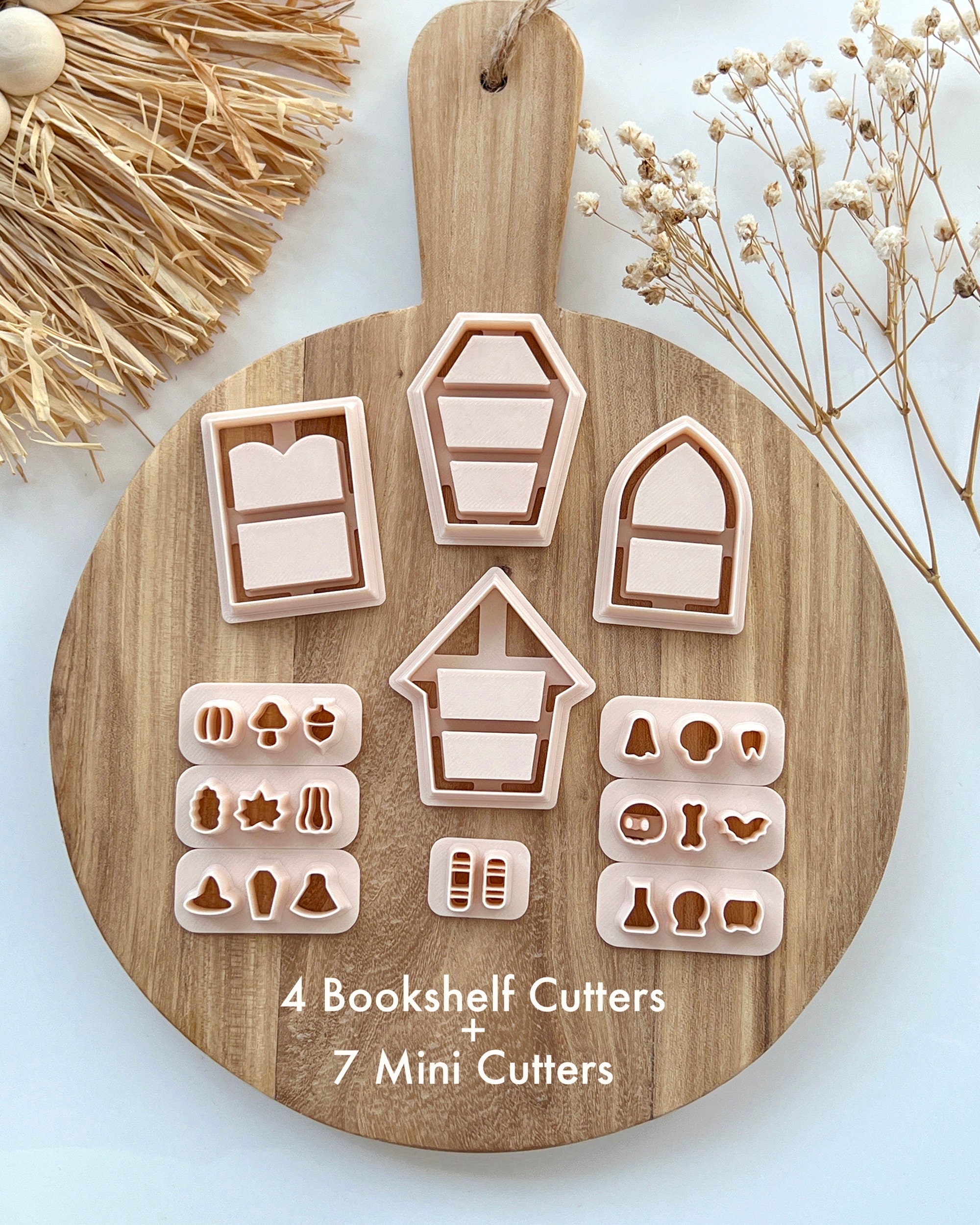 Halloween Bookshelf Polymer Clay Cutters