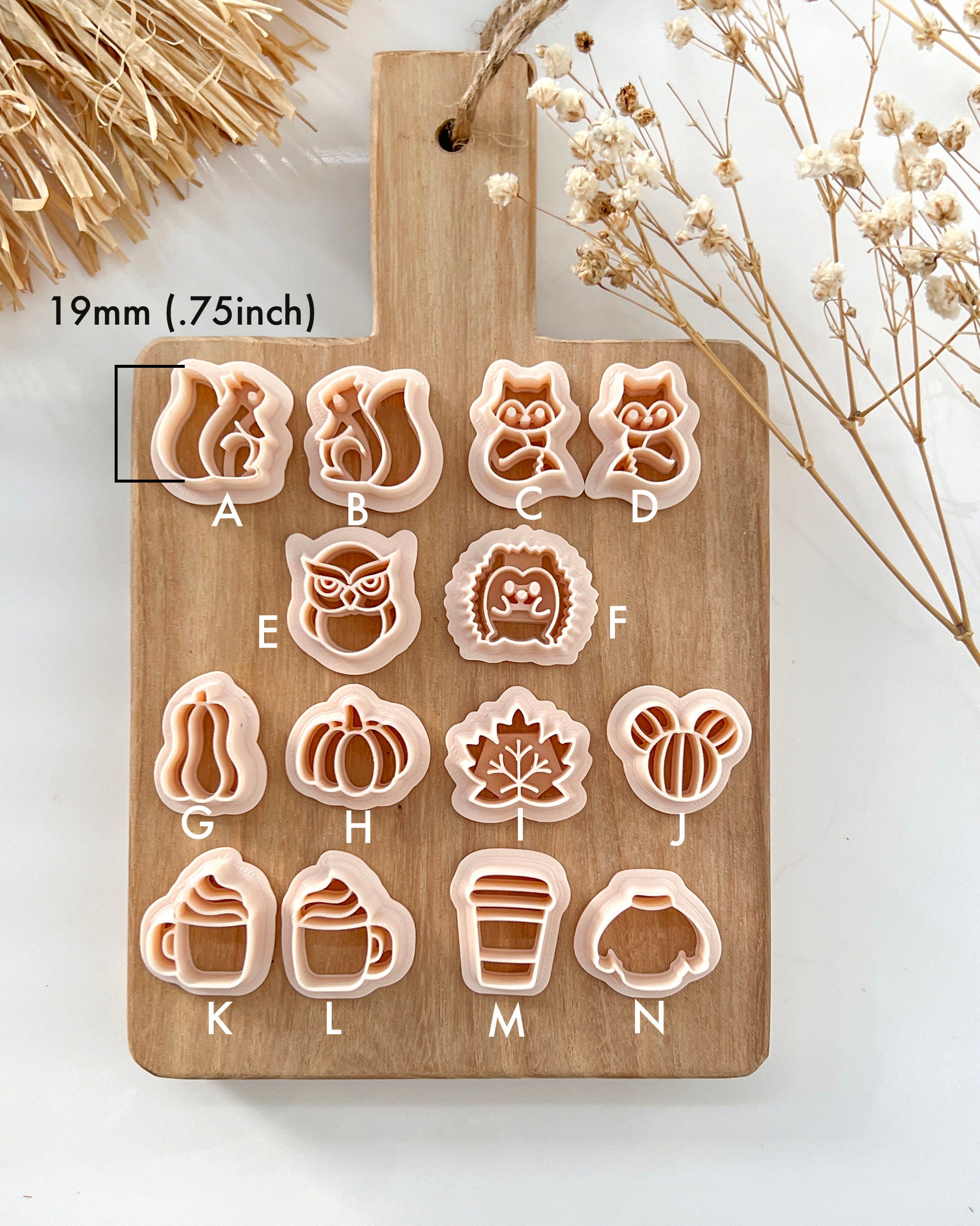 Fall Stud Polymer Clay Cutters