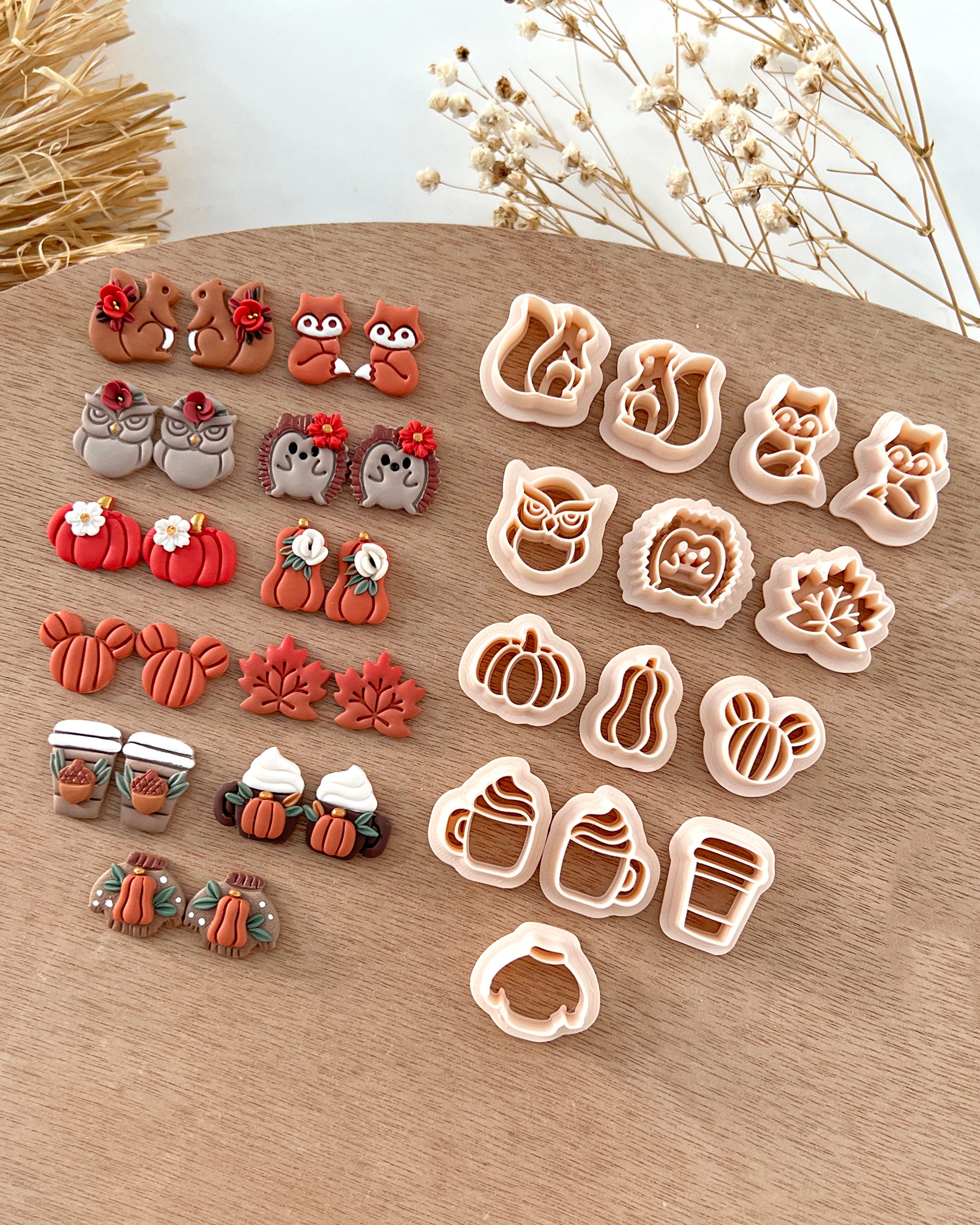 Fall Stud Polymer Clay Cutters