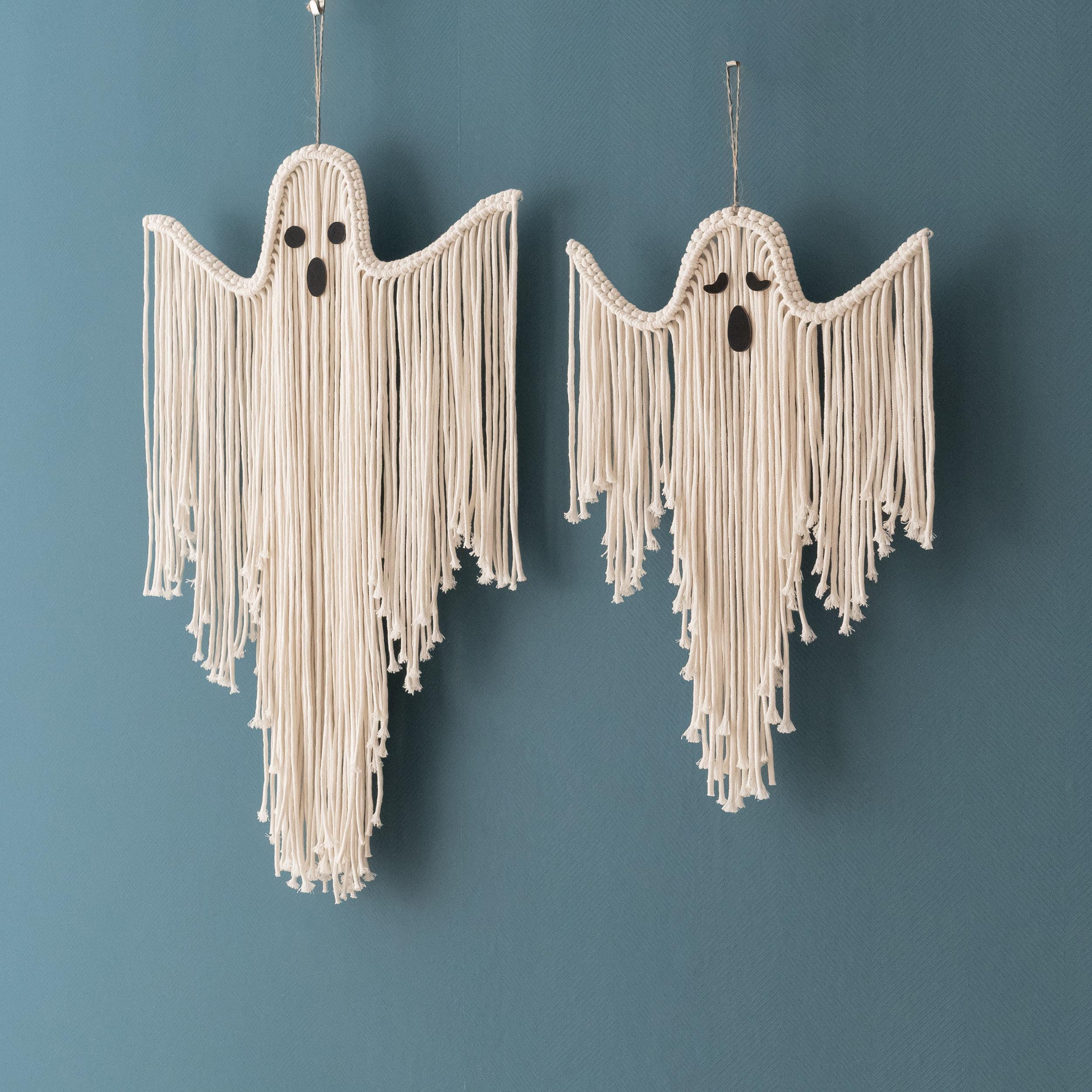Halloween Macrame Ghost Decoration