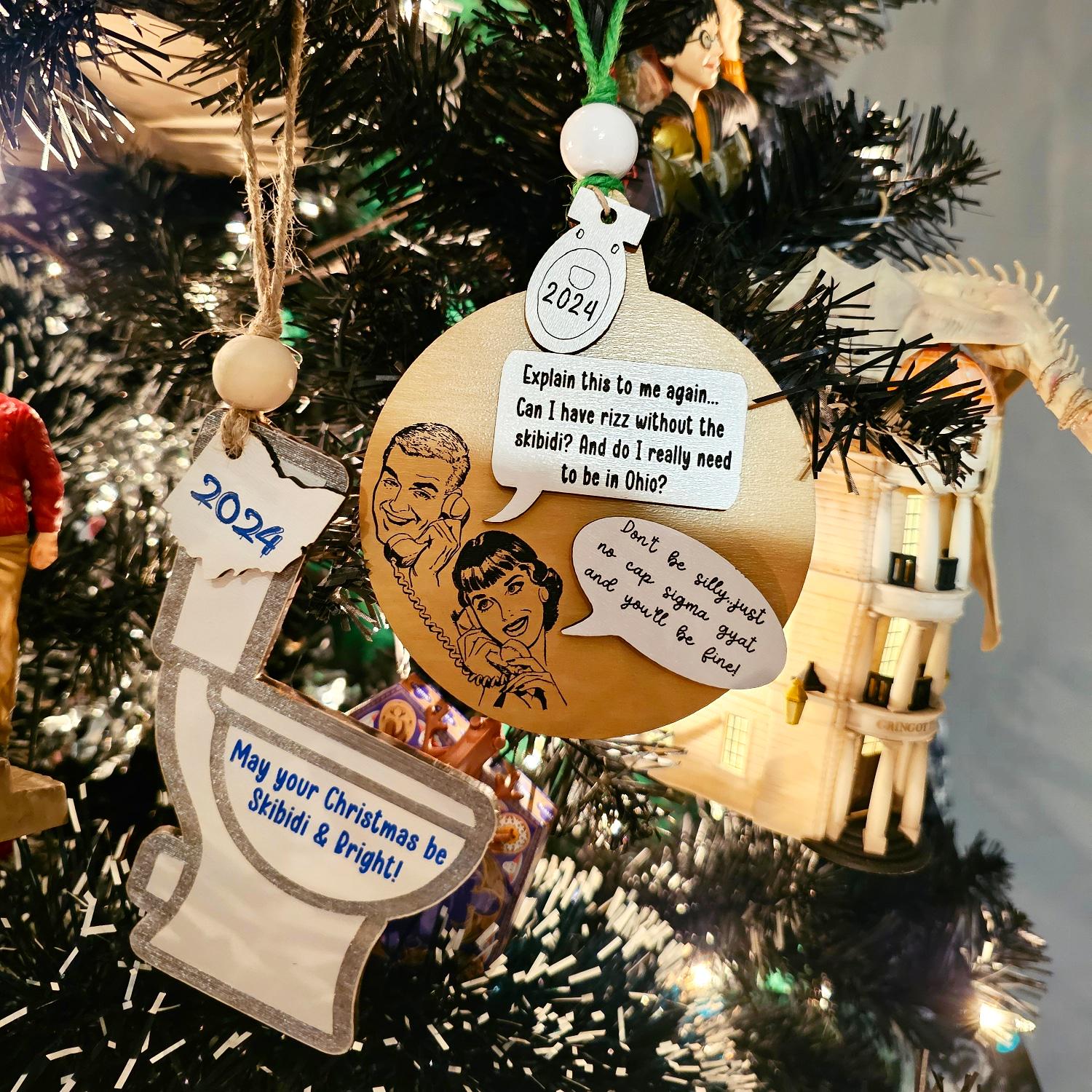 Skibidi Toilet Christmas Ornament
