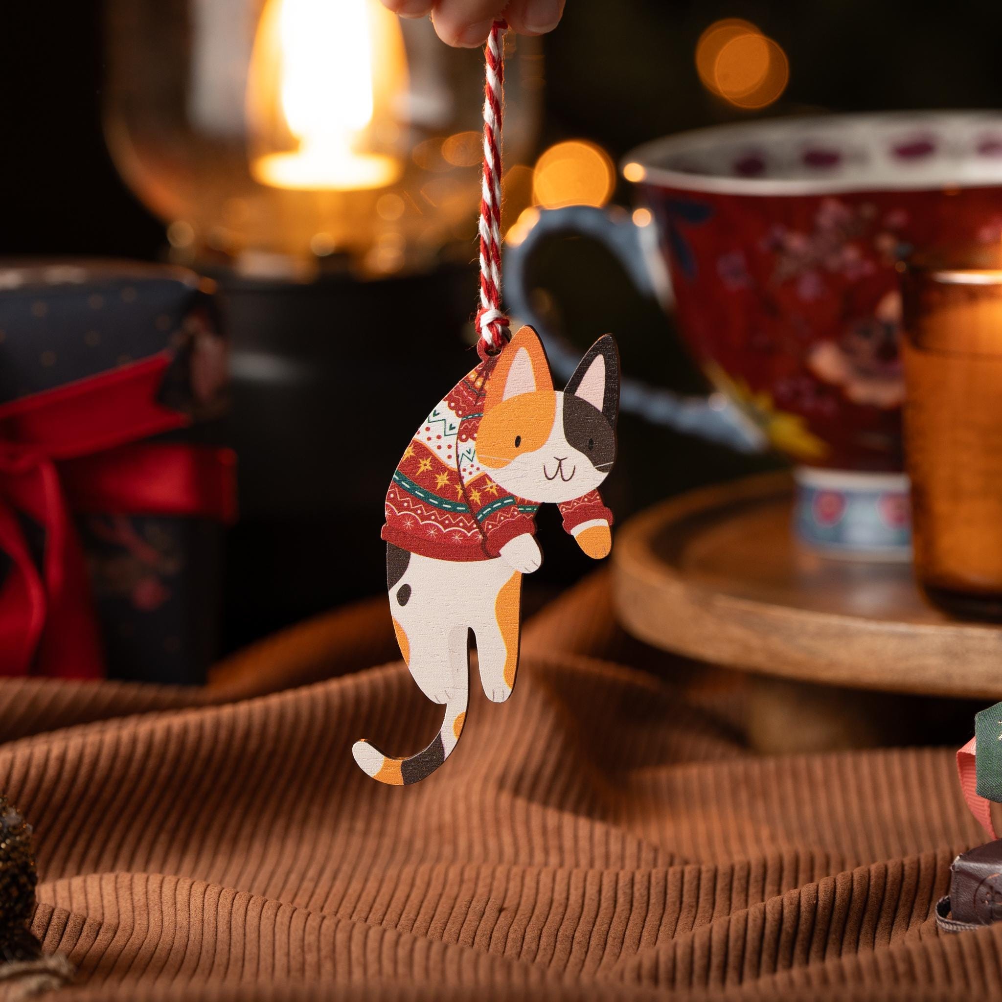 Hanging Christmas Cats Decorations