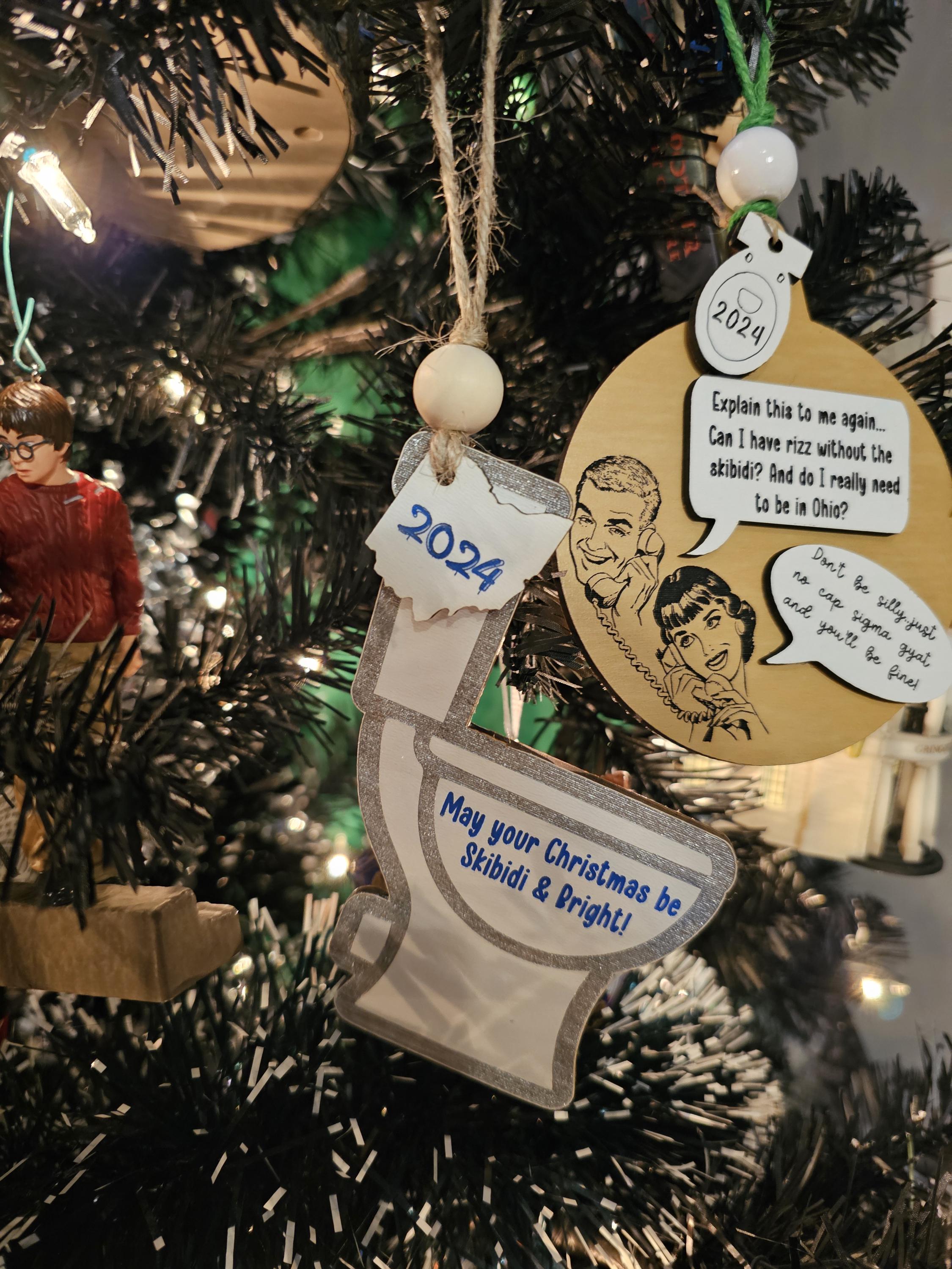 Skibidi Toilet Christmas Ornament