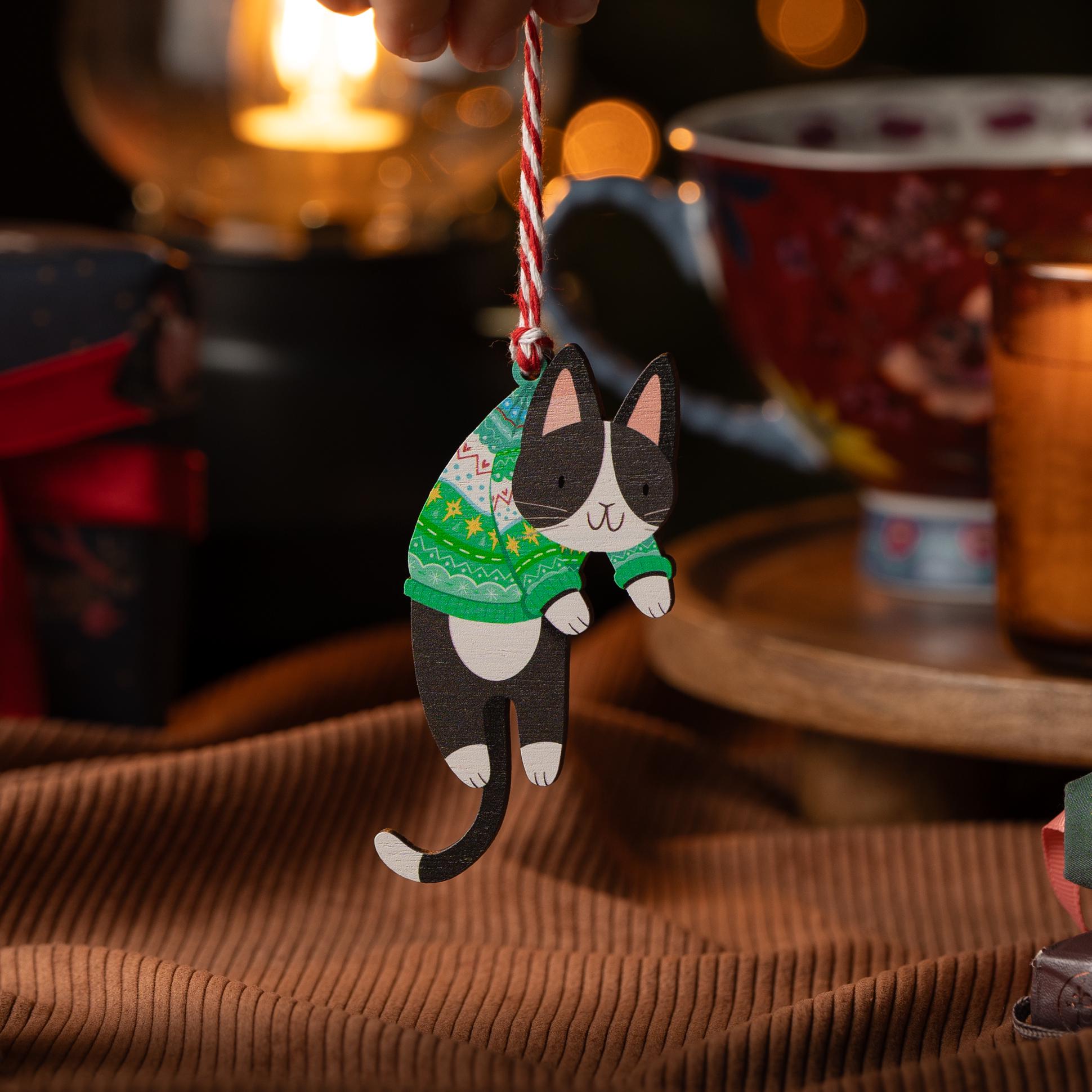 Hanging Christmas Cats Decorations