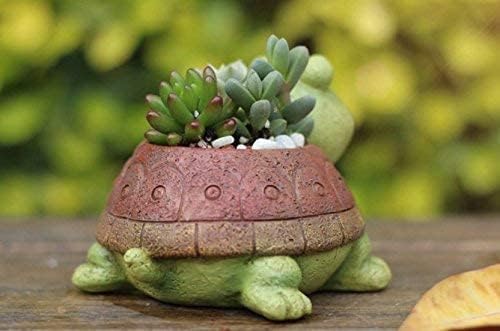 Cute Animal Plant Pots Cartoon Shaped Succulent Vase Flower Pots,Container,Home Decoration Planter Pots,Desk Mini Ornament (Tortoise)