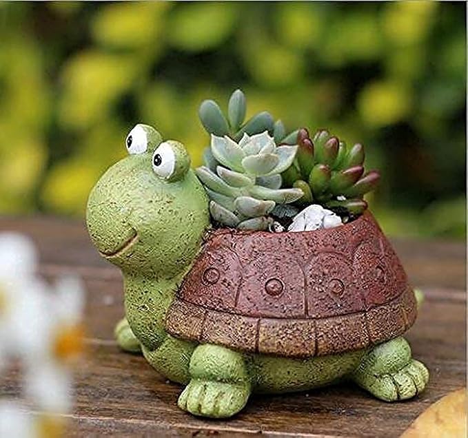 Cute Animal Plant Pots Cartoon Shaped Succulent Vase Flower Pots,Container,Home Decoration Planter Pots,Desk Mini Ornament (Tortoise)