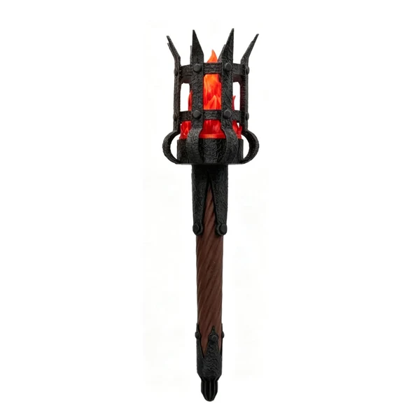 Medieval Torch Wall Sconce: Battery LED Realistic Candle Light with Remote - Torch + Wall Mount / Orange