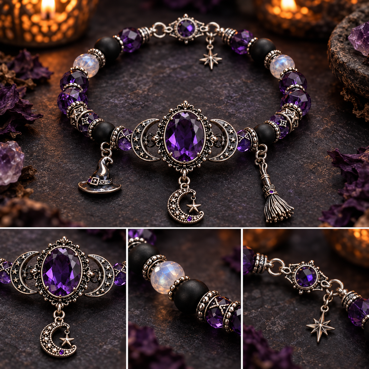 Moonlit bracelet design details