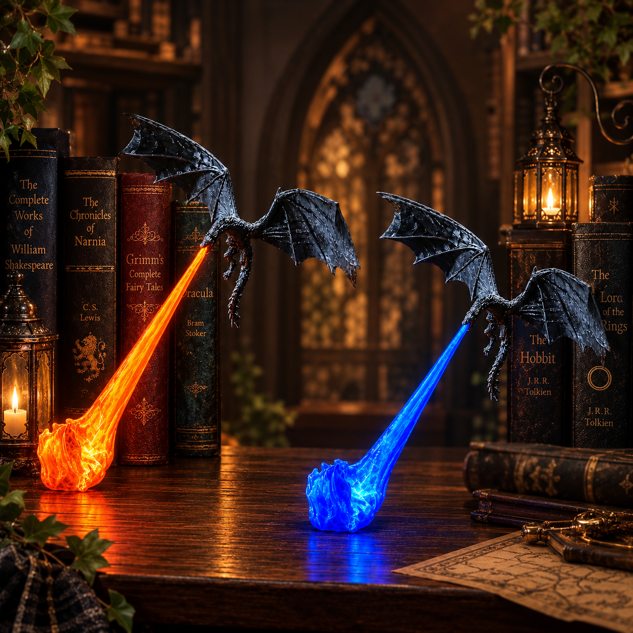 Flying Flame Dragon Night Light – Fantasy Table Atmosphere Light