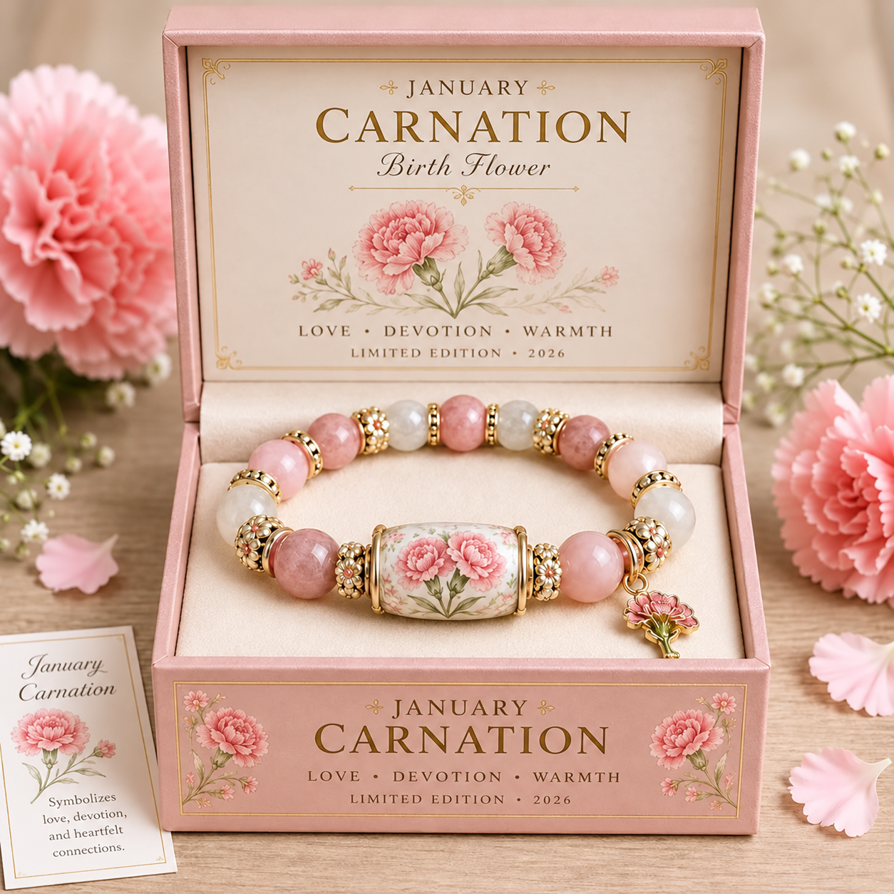 🎁🌸 Birth Flower Meaning Bracelet – A Personal Gift for Every Month-Limited Edition ✨