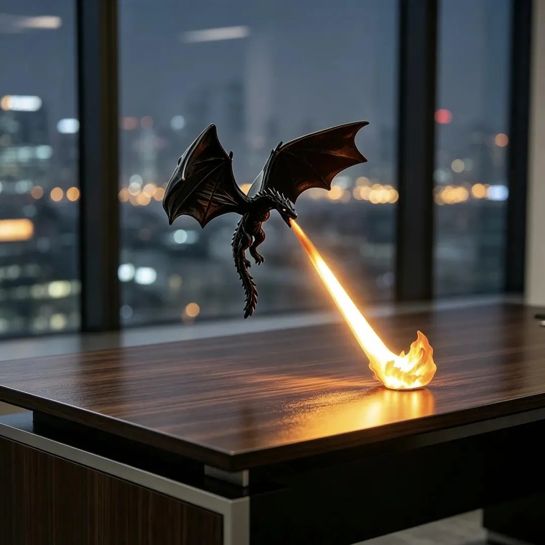 Flying Flame Dragon Night Light – Fantasy Table Atmosphere Light