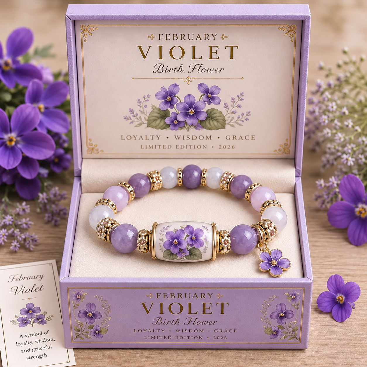 🎁🌸 Birth Flower Meaning Bracelet – A Personal Gift for Every Month-Limited Edition ✨