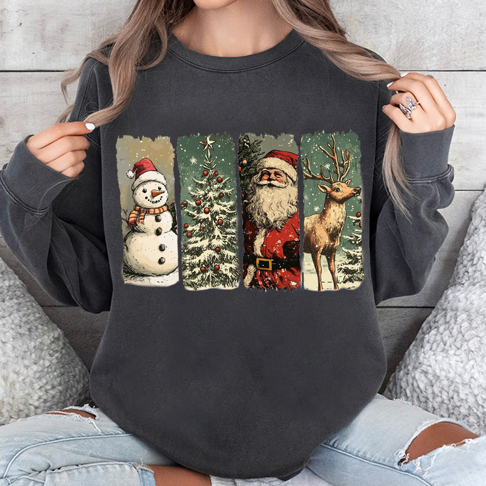 Celebrate Christmas Party Fan003 Washed Sweatshirt