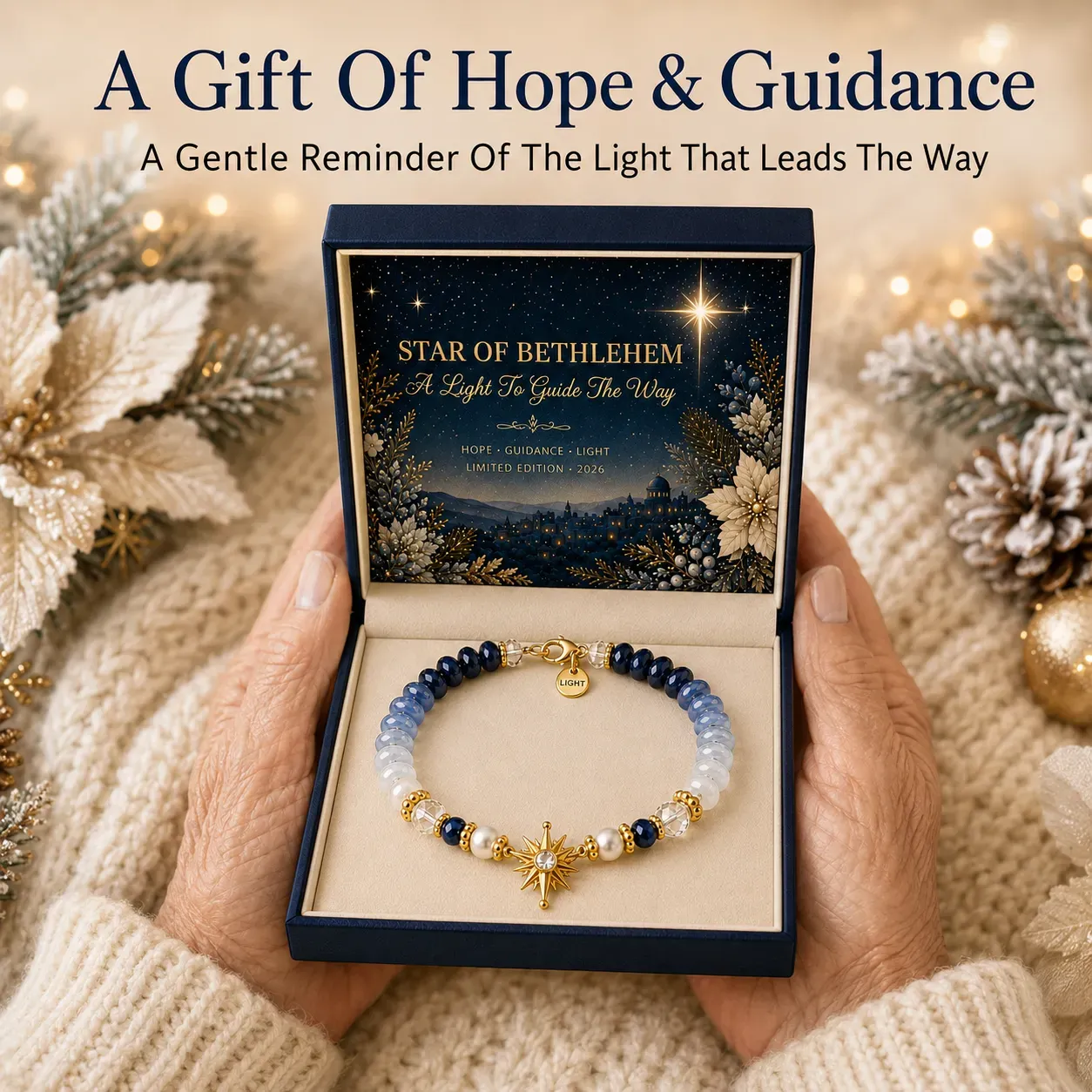 Star of Bethlehem bracelet presented as a meaningful Christmas gift