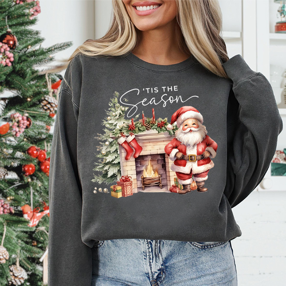 Tis The Season Christmas Fan014 Washed Sweatshirt