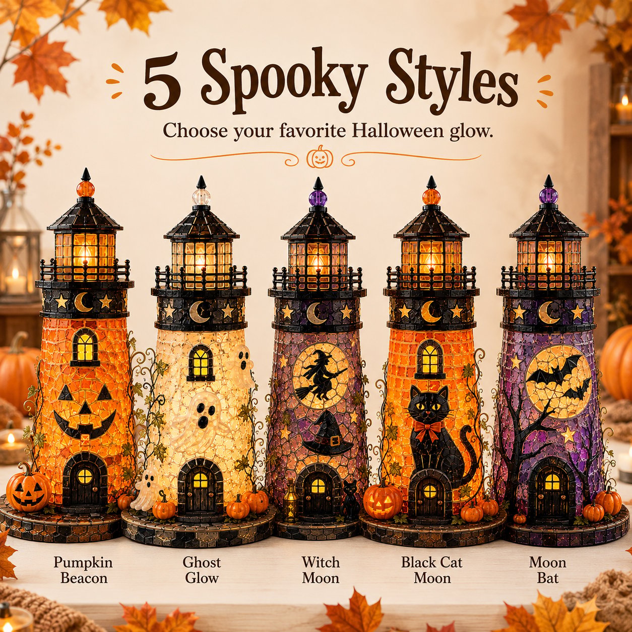 DIY Sea Glass  – 🎃Halloween Lighthouse