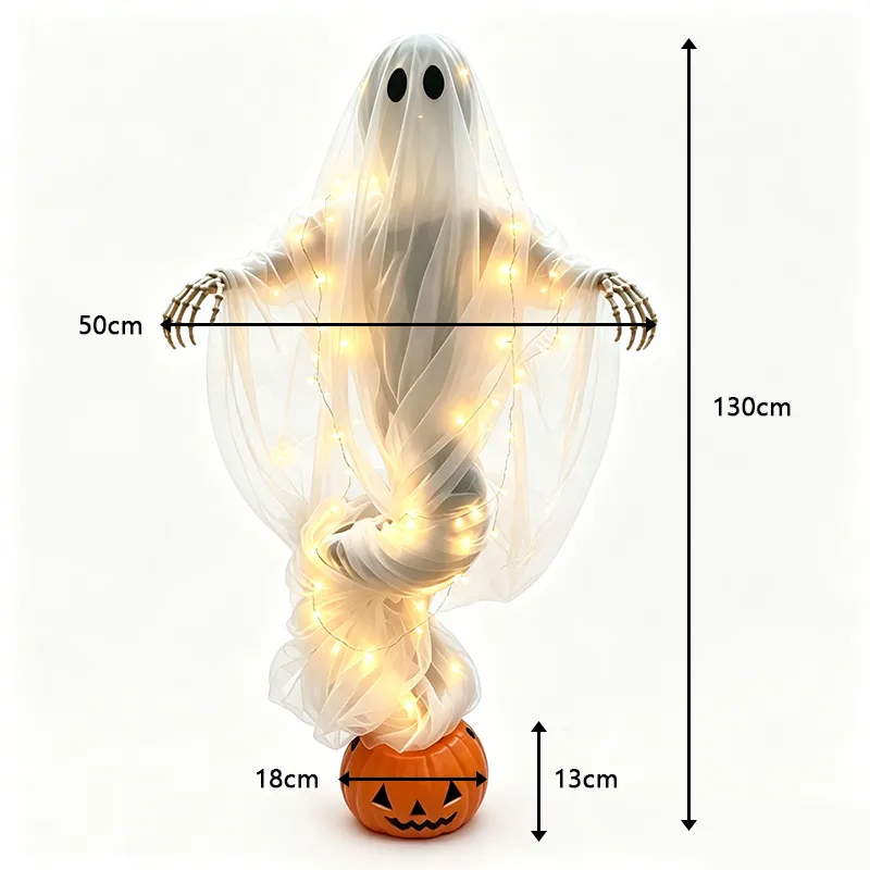 🔥HOT SALE🔥👻Swirling Ghost Pumpkin Yard Lamp🎃