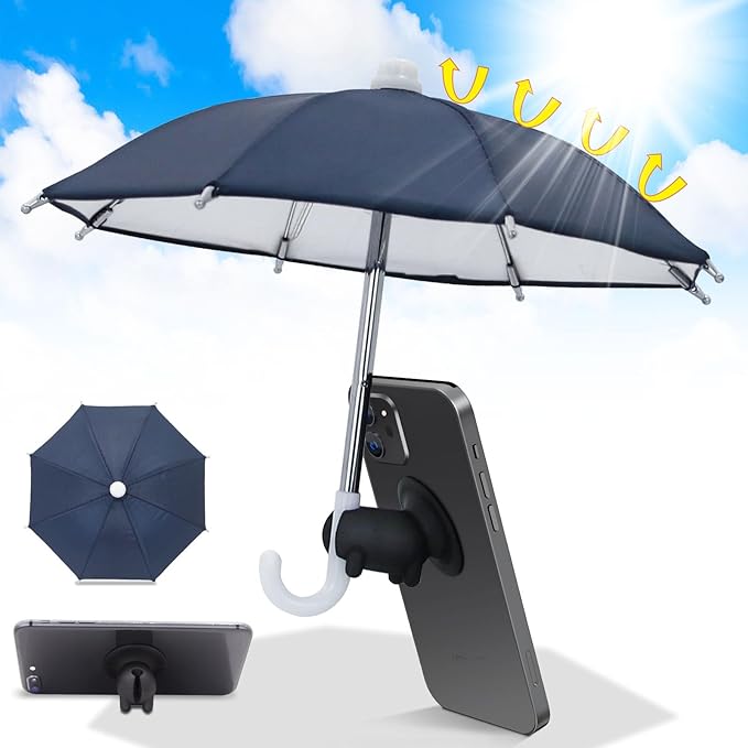 Multifunctional mobile phone umbrella