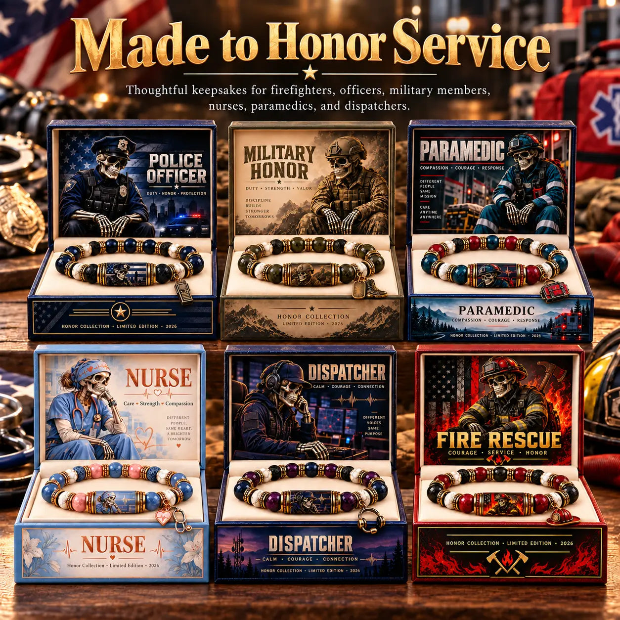🎖️ Limited Edition Honor Collection Beaded Bracelet | Meaningful Appreciation Gift