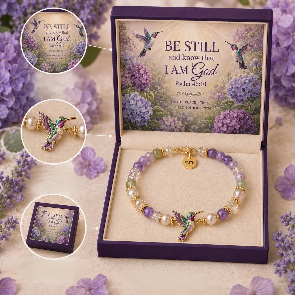 Handcrafted faith bracelet