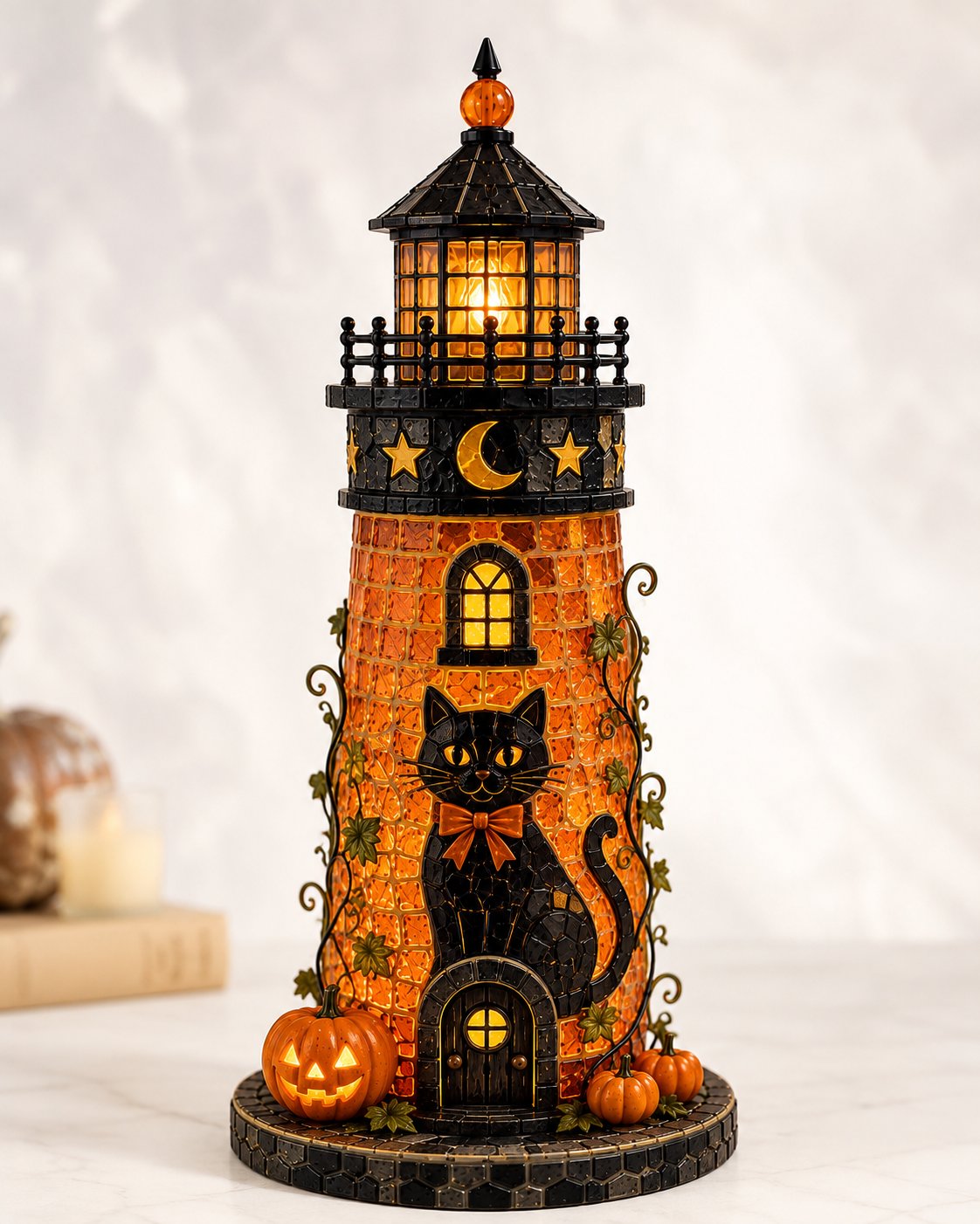 DIY Sea Glass  – 🎃Halloween Lighthouse