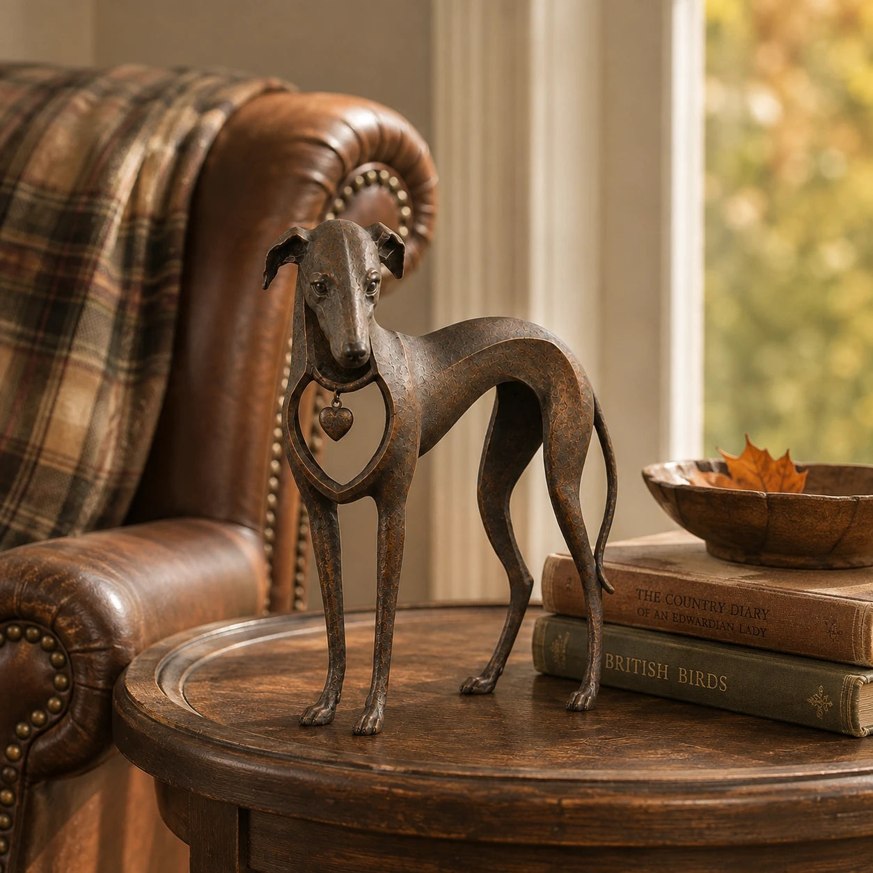 Heritage Heart Animal Sculpture – Vintage Iron Dog & Cat Accents for Timeless Interiors
