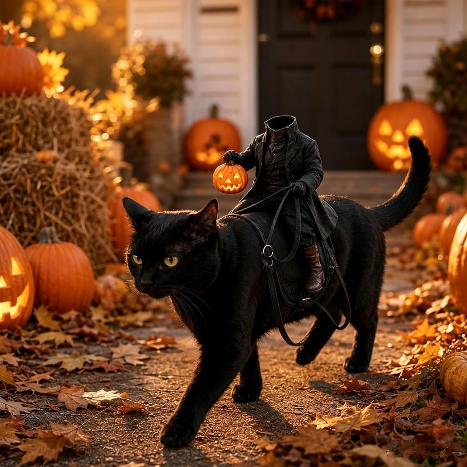 😺The Headless Horseman Rider Pet Costume🎃