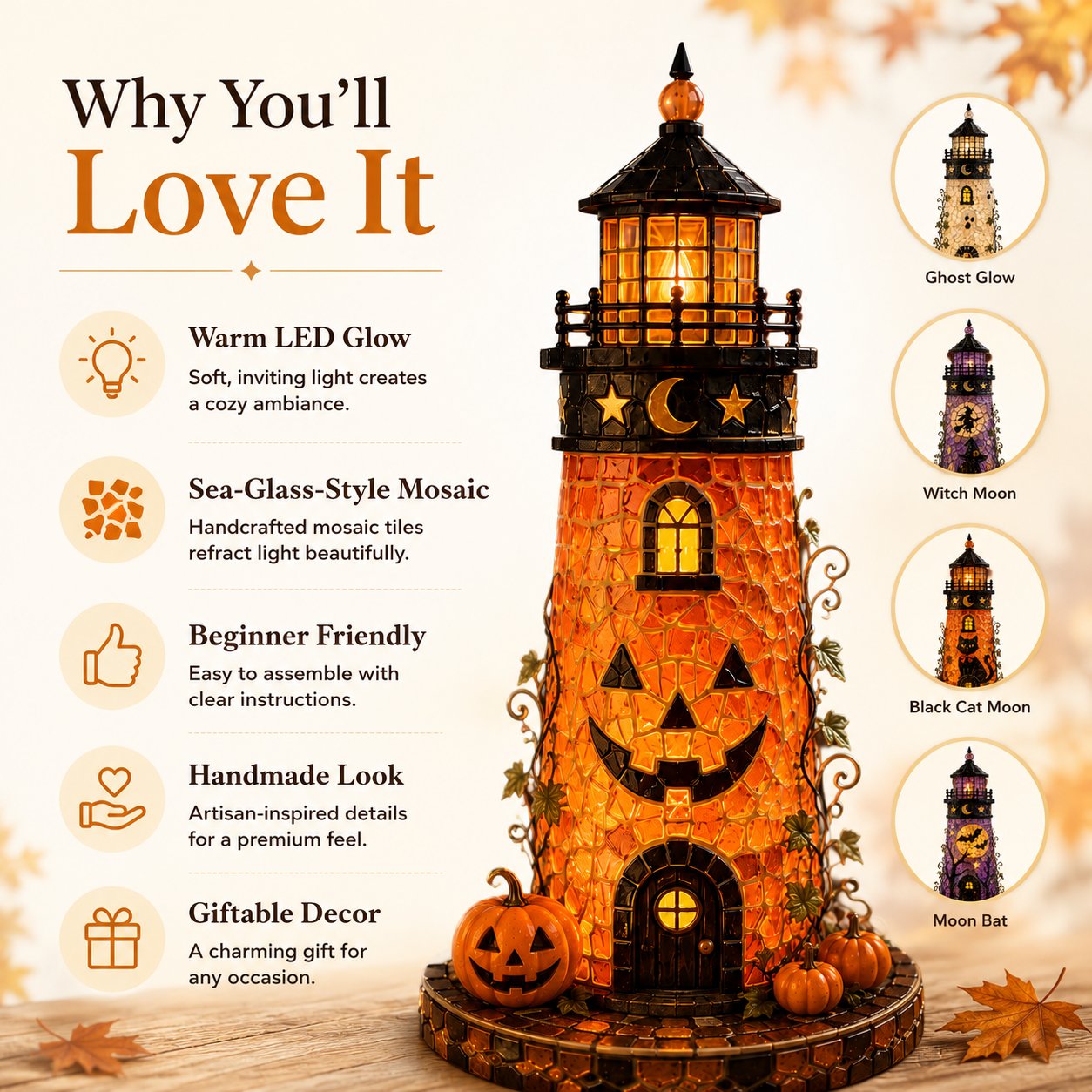 DIY Sea Glass  – 🎃Halloween Lighthouse