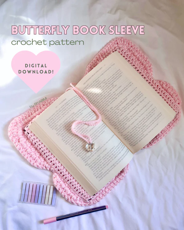 Crochet Butterfly Book Sleeve