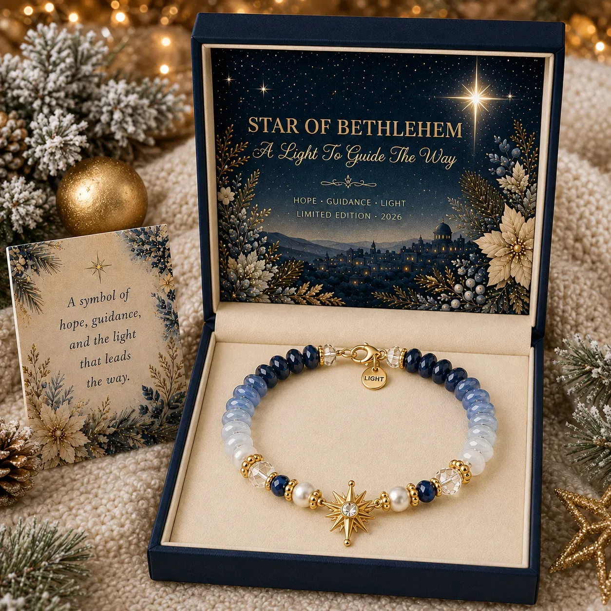 Star of Bethlehem Christmas bracelet design