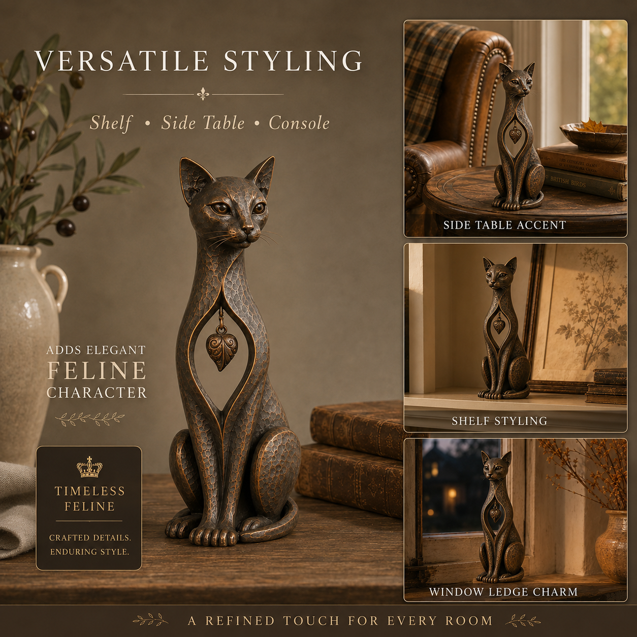Sphynx sculpture lifestyle setting