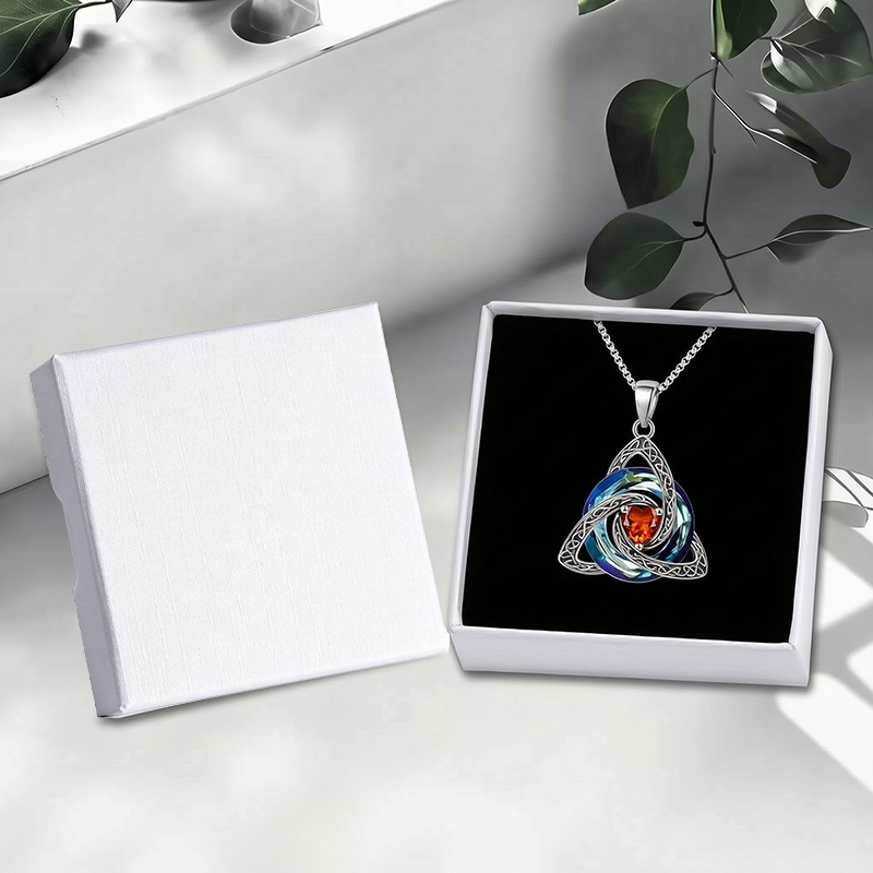 Birthstone necklace gift set and jewelry box