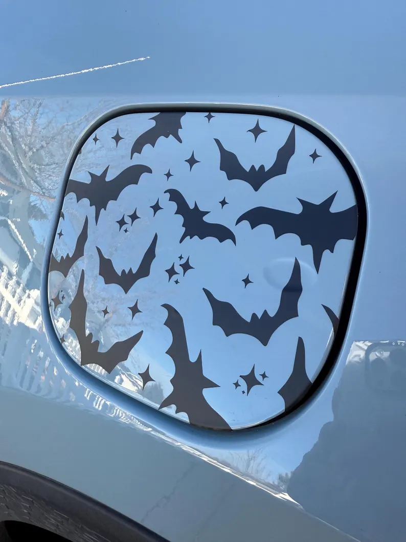 Twinkle Bats Gas Cap Car Decal, Car Window Decal, Vinyl Decal Sticker, Car Accessories, Car Decor