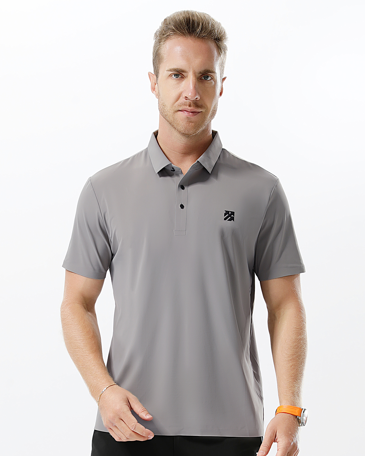  Men's Ice Silk Seamless Performance Golf Polo Shirts UPF 50+ Anti-UV