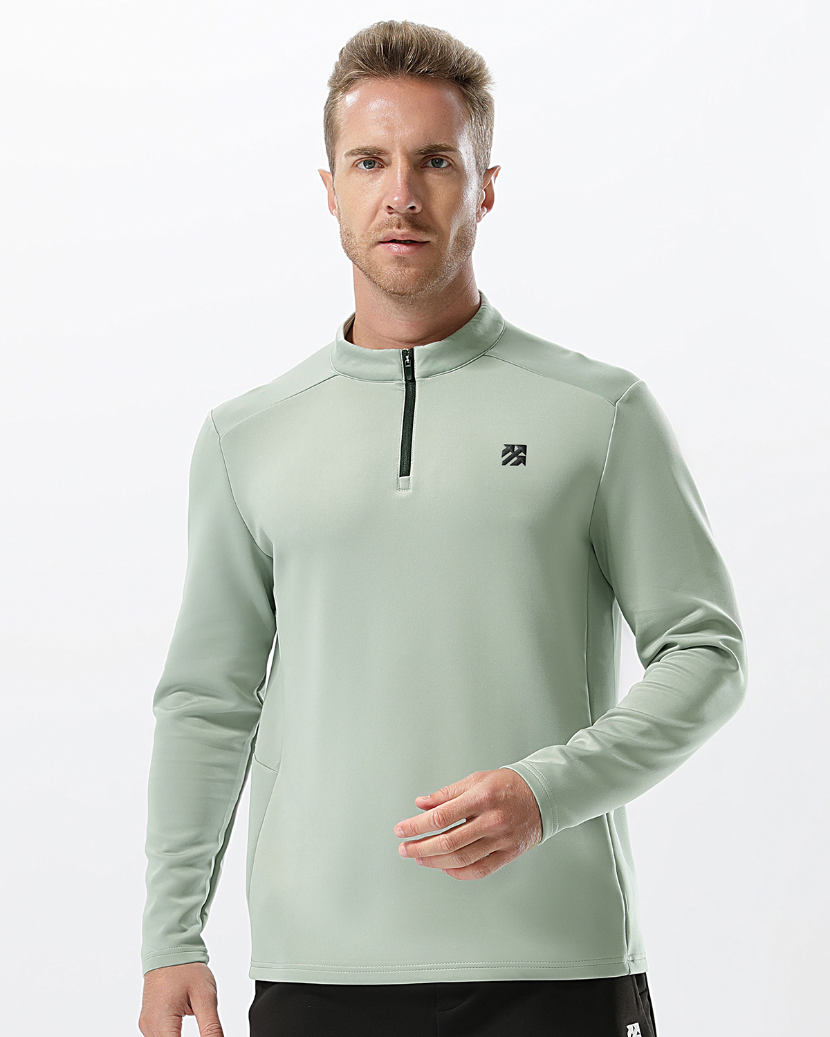 Senbwl Men's Brushed Quarter Zip Shirts-Senbwl Sports