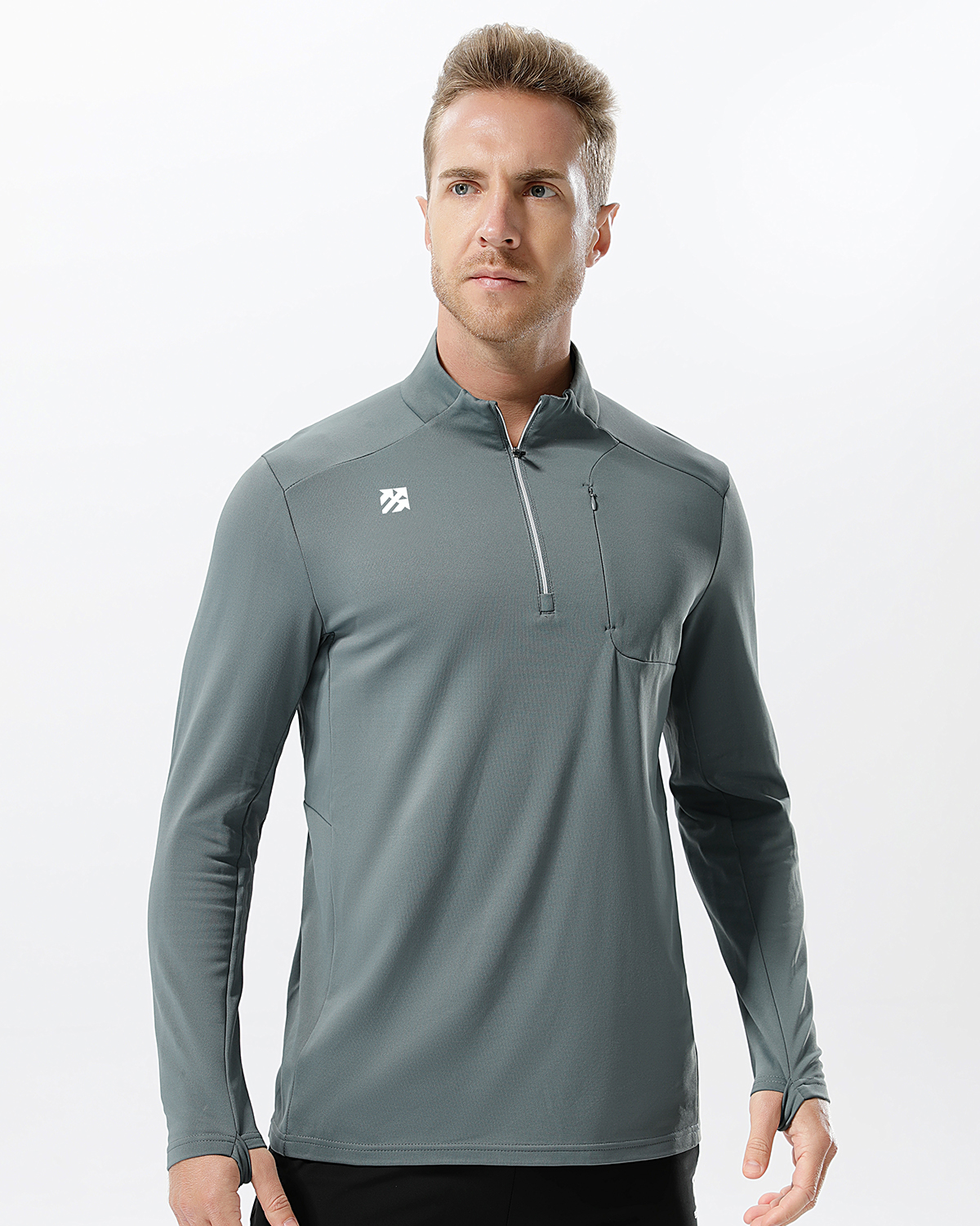 Senbwl Men's 5A Antimicrobial Active Quarter Zip Shirts-Senbwl Sports
